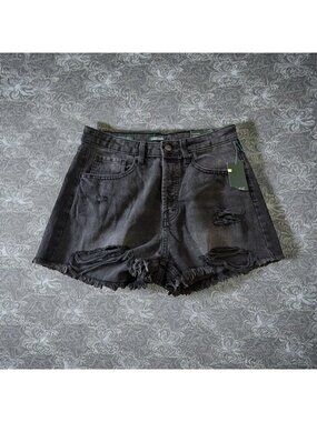 WILD FABLE Black Denim High Rise 2.5" Shorts Size US 8 NEW NWT